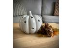 Grey Ceramic Pumpkin T Light Holder