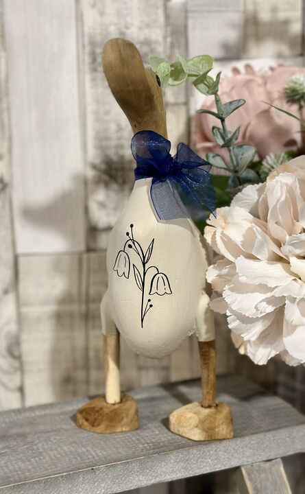 Bluebell Wooden Duck