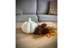 White Ceramic LED Pumpkin Small