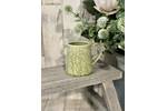 Gisela Graham Green Country Flowers Mini Stoneware Jug