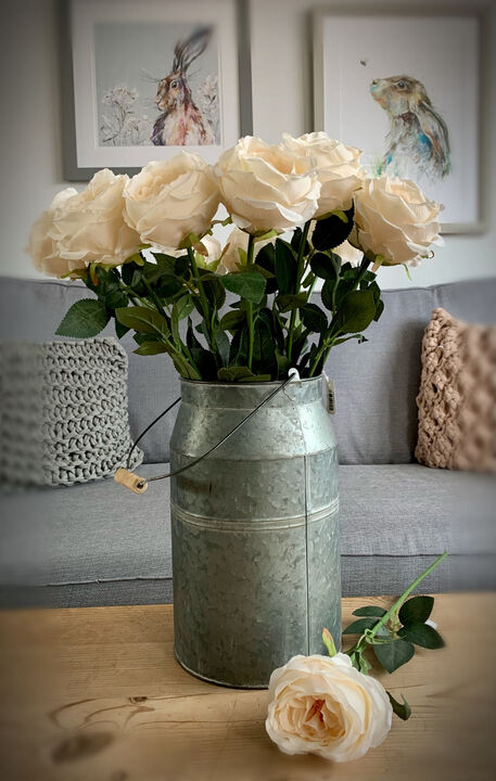 Oyster Vintage Rose Stem