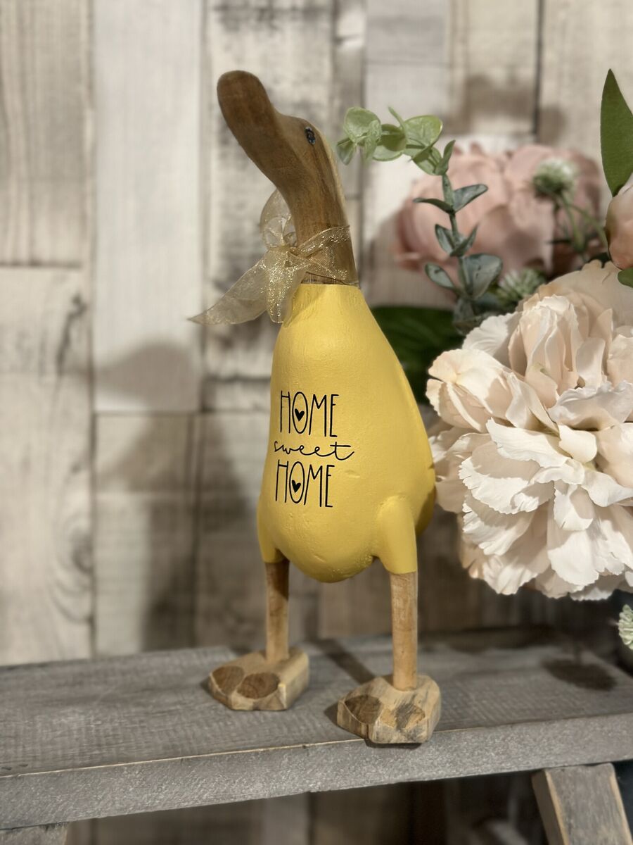 Home Sweet Home Wooden Duck