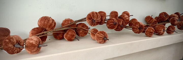 Burnt Orange Velvet Pumpkin Garland