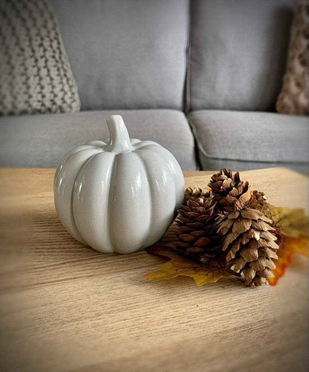 Grey Ceramic Pumpkin Small Grey Ceramic Pumpkin Small