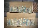 Set Of Two Botanical Wooden Boxes