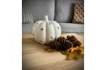 White Ceramic Pumpkin T Light Holder
