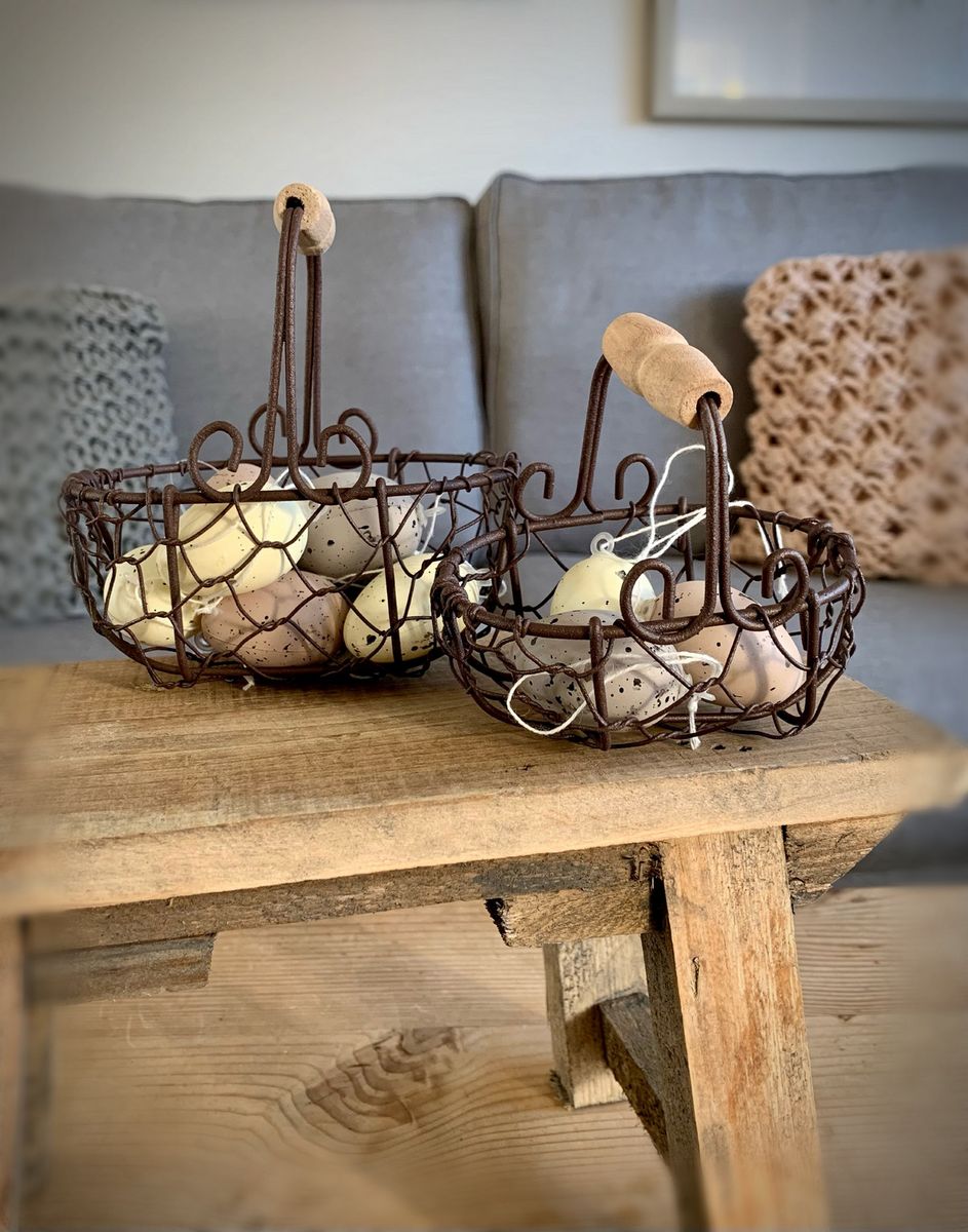 Set Of Two Mini Wire Baskets