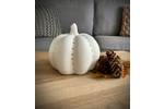 White Ceramic LED Pumpkin Large