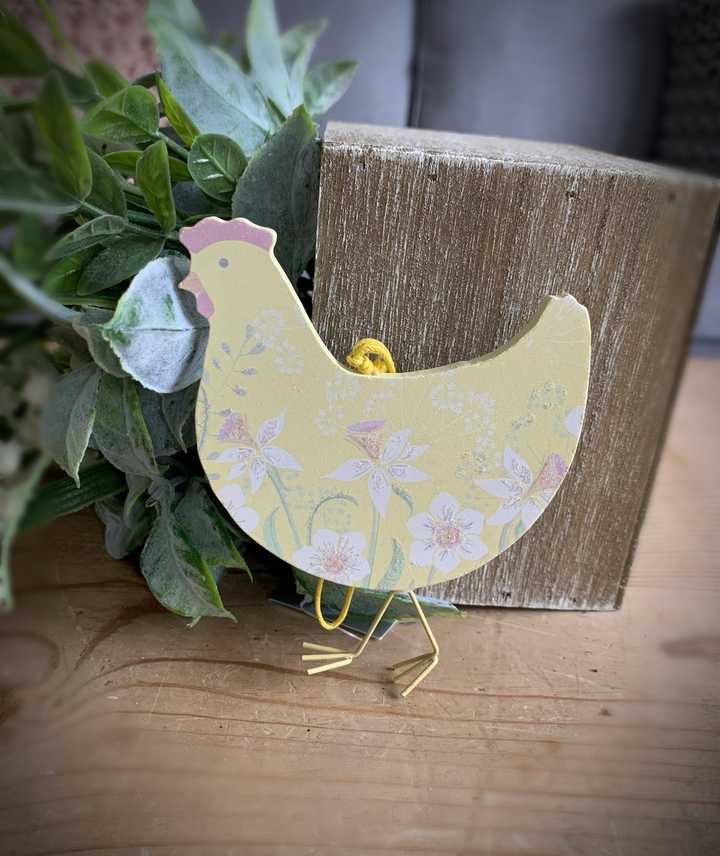 Yellow Daffodil Hanging Easter Chicken