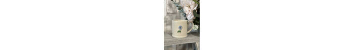 Blue Viola Stoneware Mini Mug
