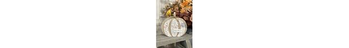 Hello Autumn Floral 3D Wooden Pumpkin