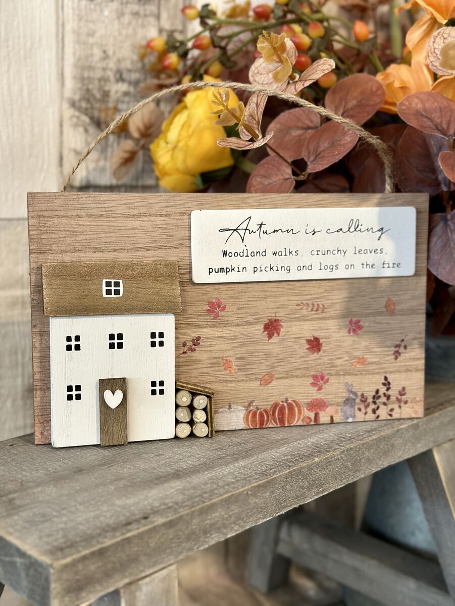 Autumn Is Calling 3D House Sign
