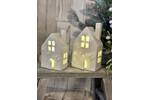 Ceramic LED Santas Sleigh House