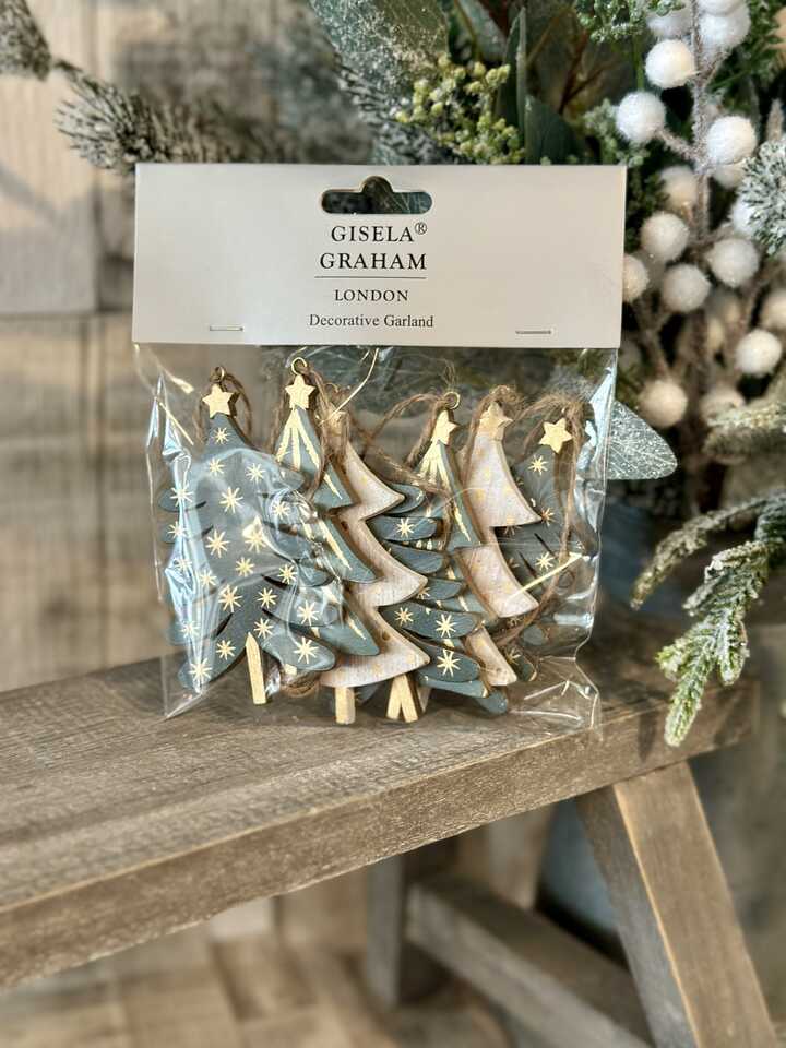 New England Trees Wooden Garland