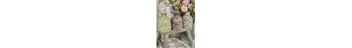 Floral Serenade Embossed Stoneware Vase 3a