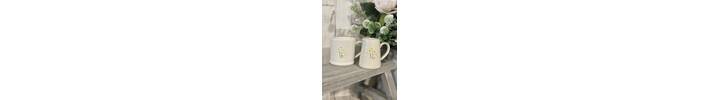 Gisela Graham White Daisies Stoneware Mini Mug