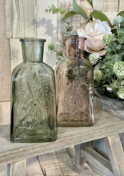 Gisela Graham Sweet Meadow Glass Vase 2A