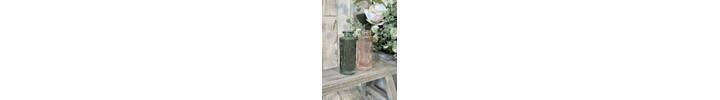 Gisela Graham Ribbed Glass Vase 2a
