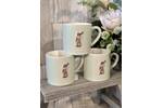 Rabbit With Flowers Stoneware Mug