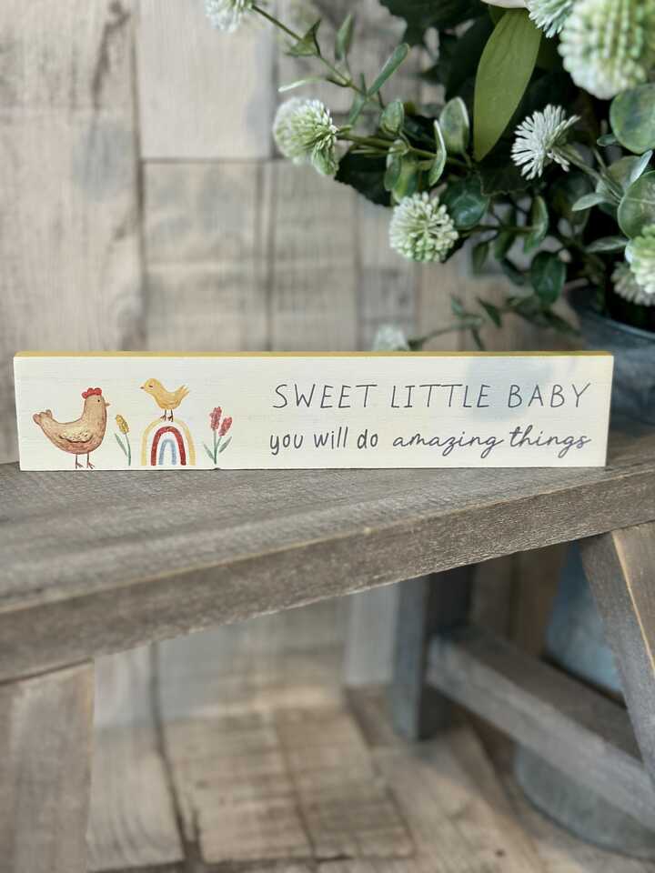 Sweet Little Baby Hen Mini Plaque