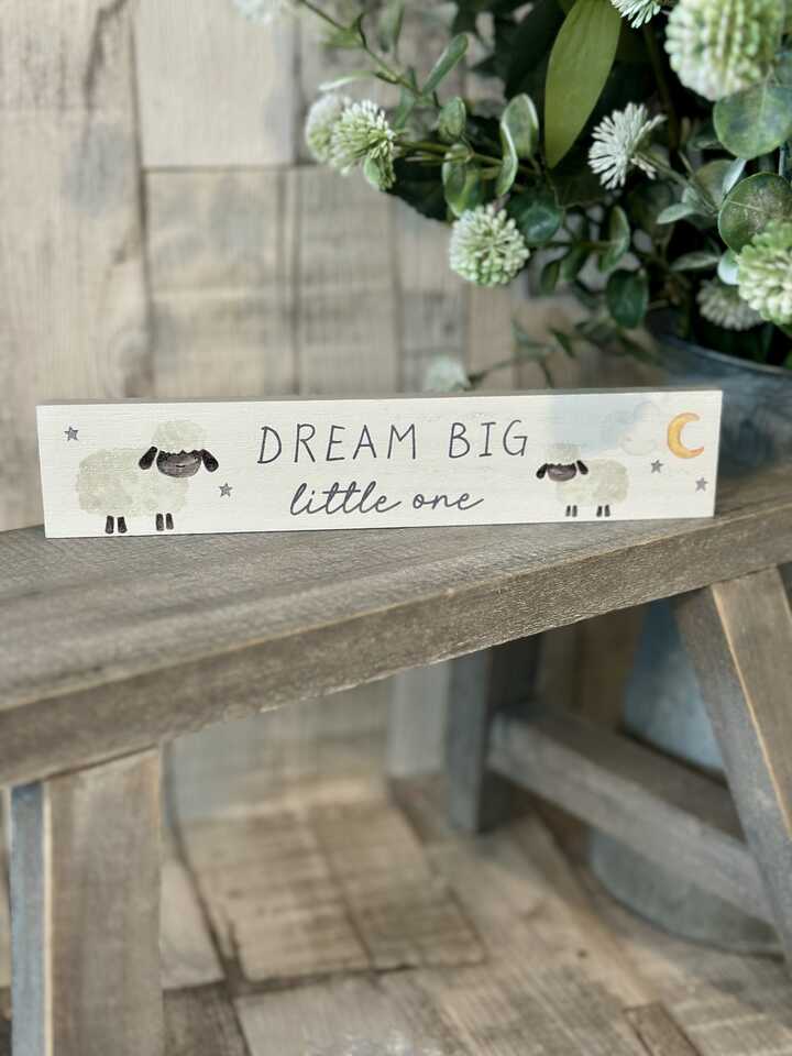 Dream Big Little One Sheep Mini Plaque