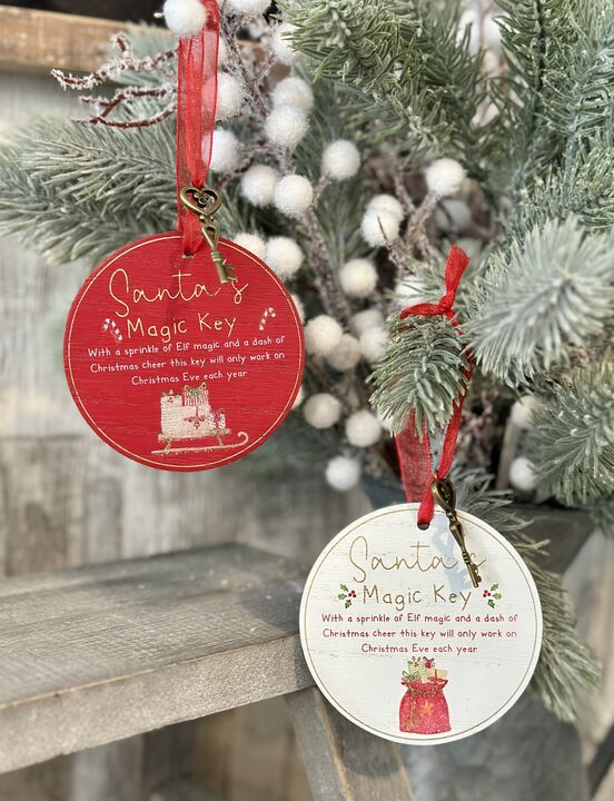 Red/White Round Santa's Magic Key 
