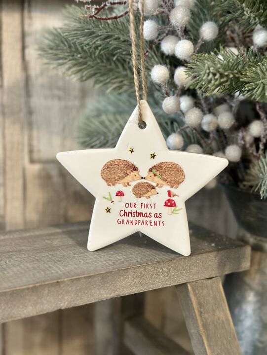 First Christmas As Grandparents Star Hanger