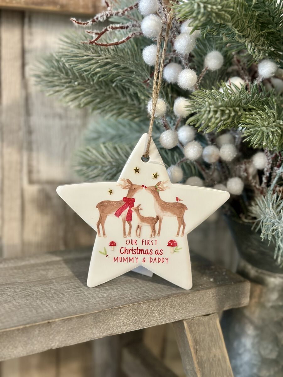 First Christmas As Mummy & Daddy Star Hanger