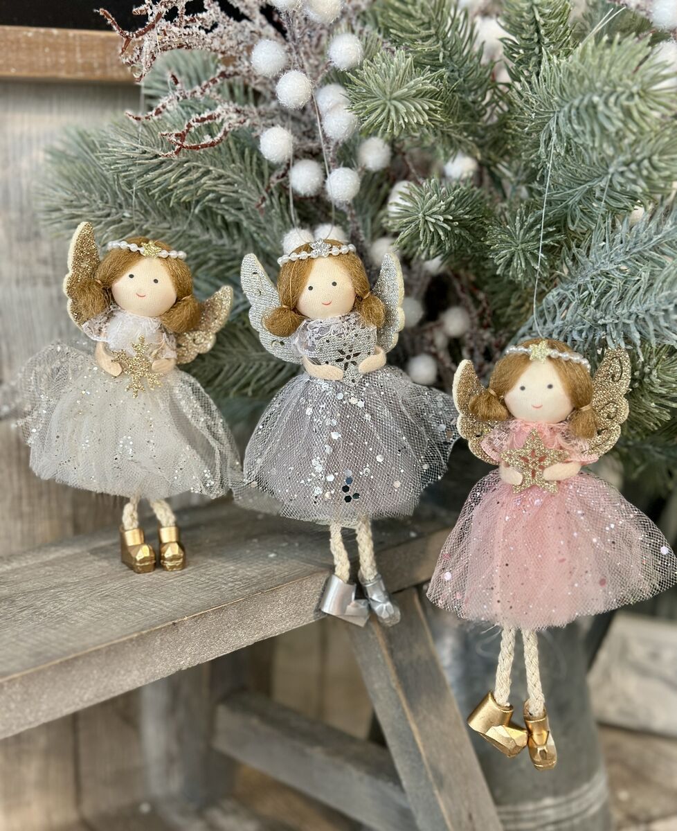 White/Pink/Grey Sparkle Tutu Christmas Fairy