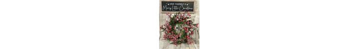 Rosehip, Fir &amp; Pinecone Wreath