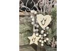 Baby's First Christmas Penguin Star/Heart Ceramic Hanger