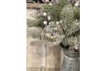 Small Clear Ribbed Soap Bubble Glass Bauble
