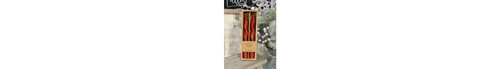 Red Vintage Twist Tapered Candles