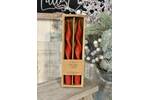 Red Vintage Twist Tapered Candles