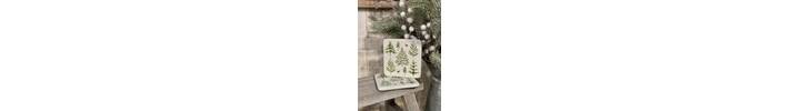 Scandi Trees Porcelain Coaster