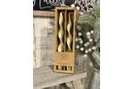 Gold Vintage Twist Tapered Candles 