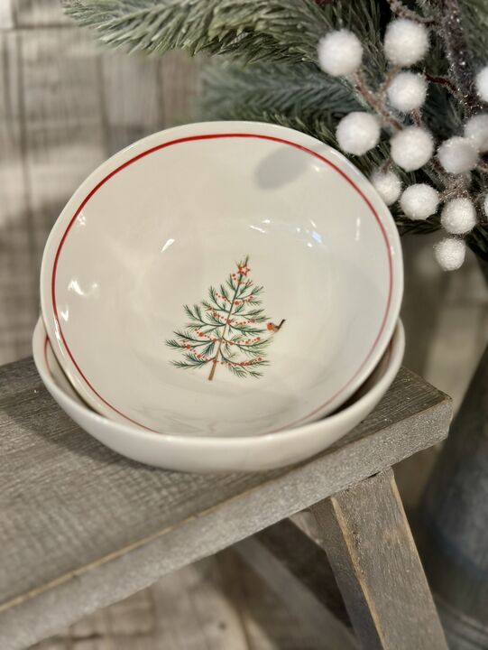 Scandi Trees Stoneware Bowl