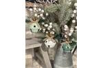 Green/White Fir & Cone Hanging Bell