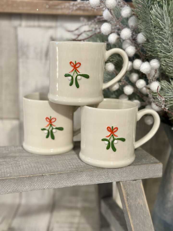 Mistletoe Stoneware Mini Mug