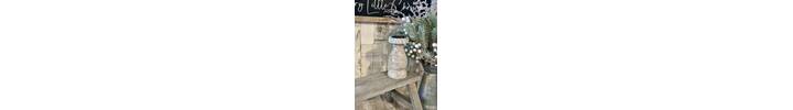 Small Rustic White Washed Pillar Candle Holder