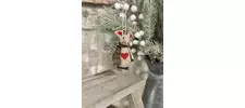 Red Heart &amp; Green Scarf Felt Christmas Mouse