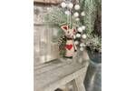Red Heart & Green Scarf Felt Christmas Mouse