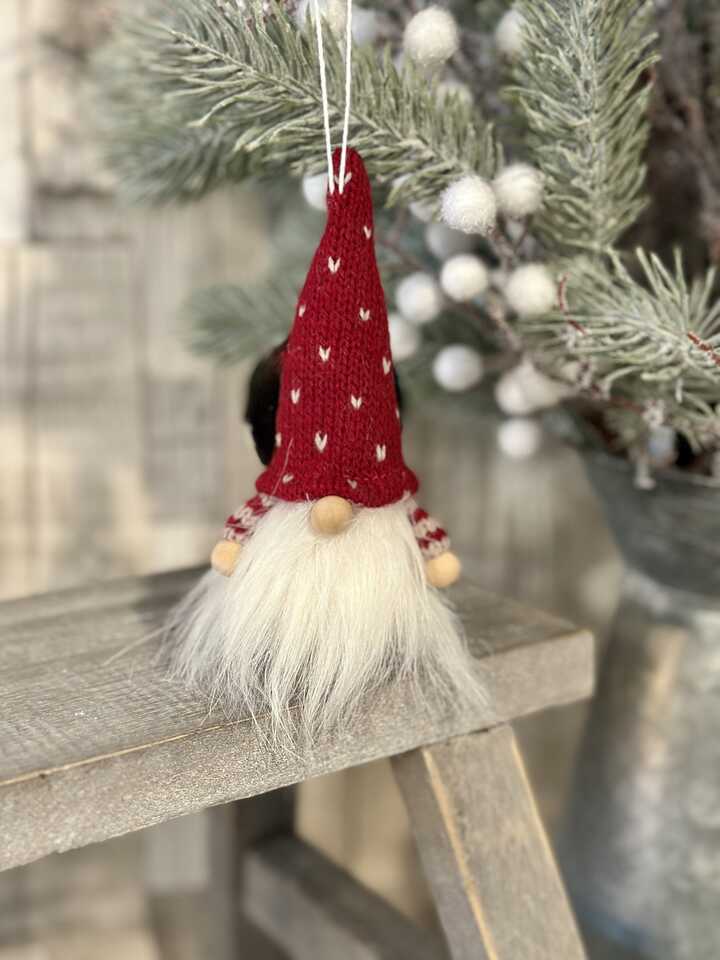 Knitted Red Hat Gonk Hanger