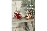 Red/White Chubby Knitted Skiing Mouse