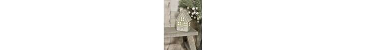 Small Rustic Glaze LED House