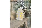 Small White Ceramic Dainty Heart House T-Light Holder