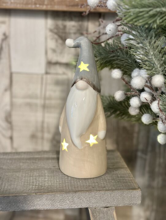 Large LED Beige Ceramic Gonk