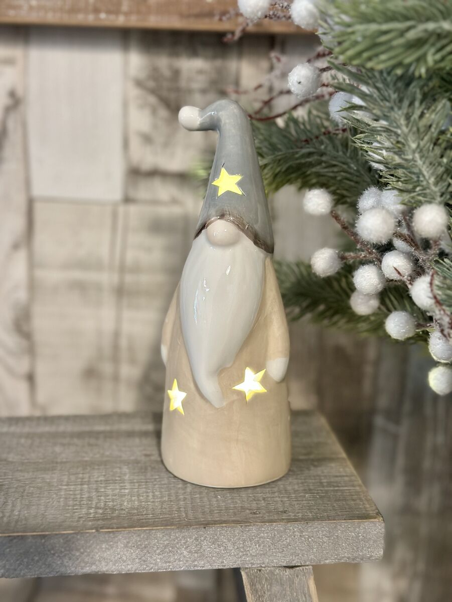 Large LED Beige Ceramic Gonk