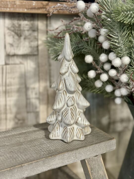 Small White Rustic Ceramic Tree