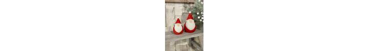 Red Plump Ceramic Santa